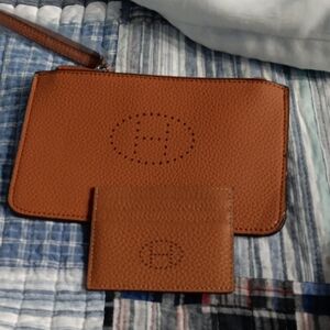 Brown Leather Men's Bag Set